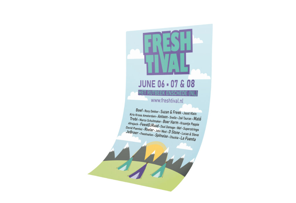 freshtival poster website mockup